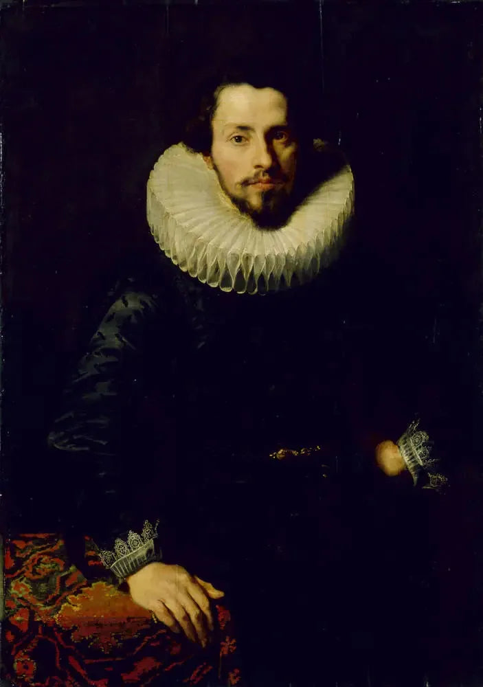 Retrato de um homem à mesa - Antoine van Dyck
