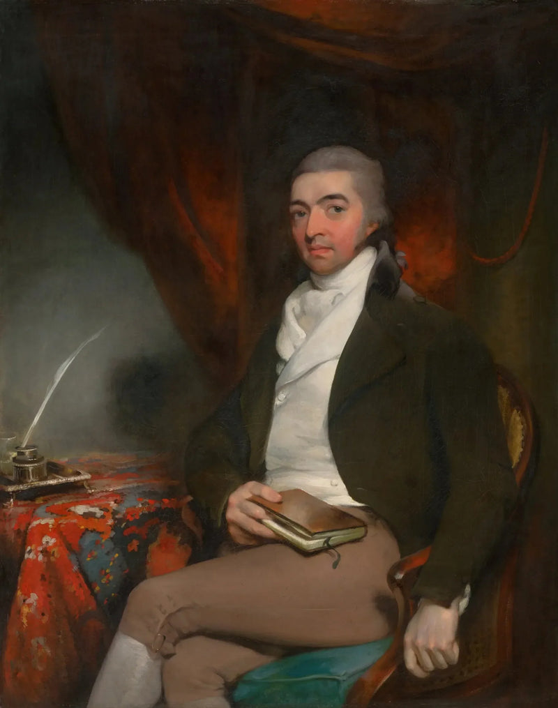 Retrato de um homem sentado com um livro - Thomas Lawrence