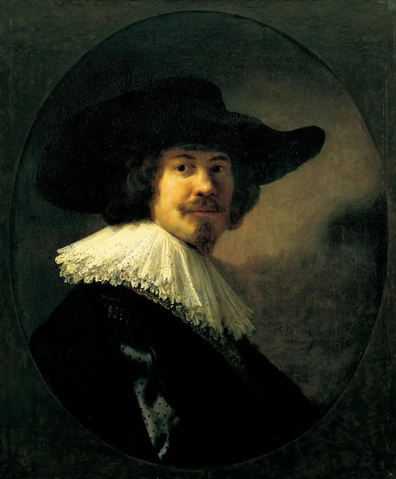 Retrato de um homem com chapéu de abas largas - Rembrandt