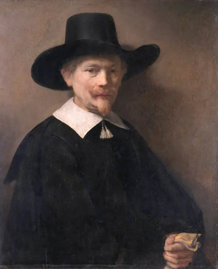 Retrato de um homem com luvas na mão - Rembrandt