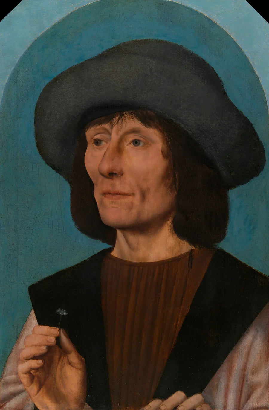 Retrato de um homem com um cravo rosa - Quentin Metsys