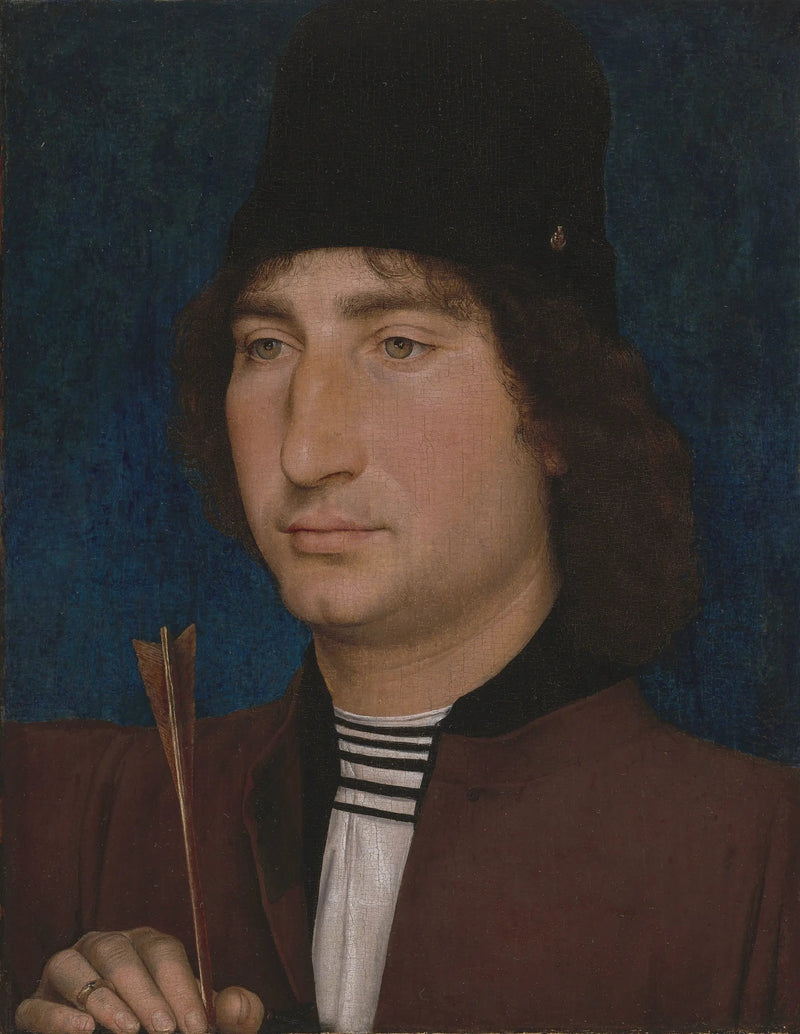 Retrato de um homem com uma flecha - Hans Memling