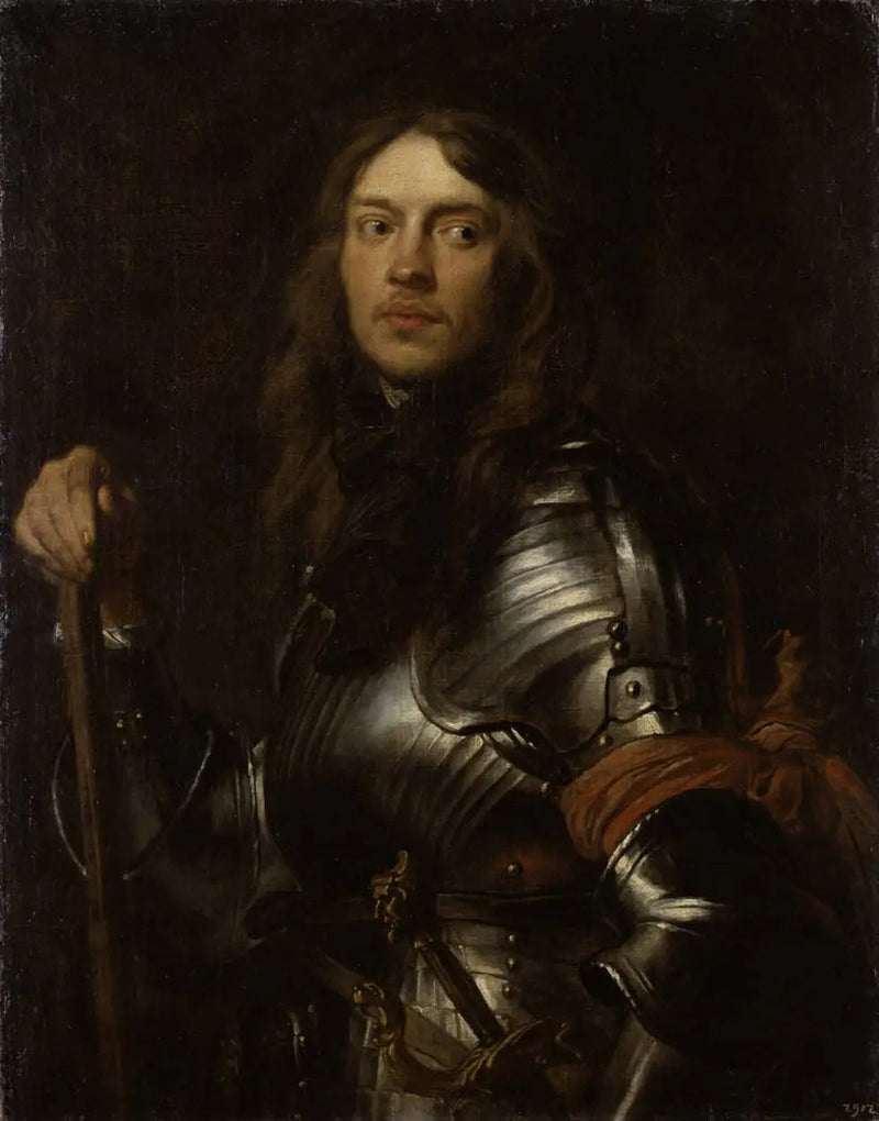 Retrato de um homem de armadura com um cachecol vermelho - Antoine van Dyck