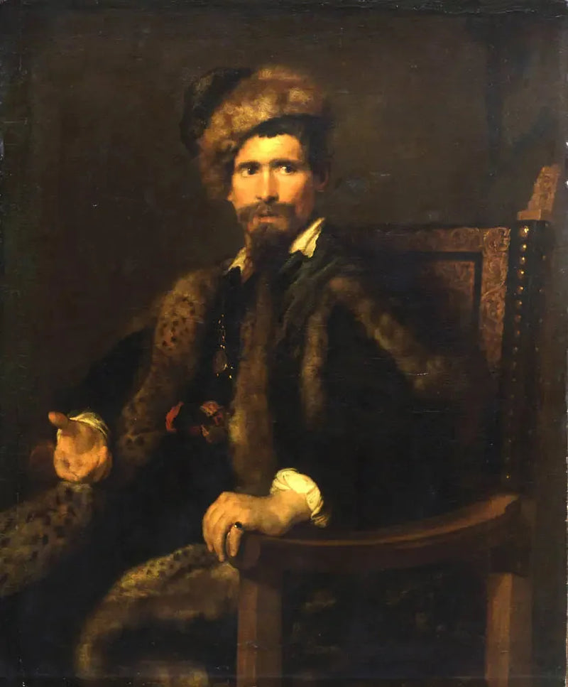 Retrato de um homem com pele de animal - Antoine van Dyck