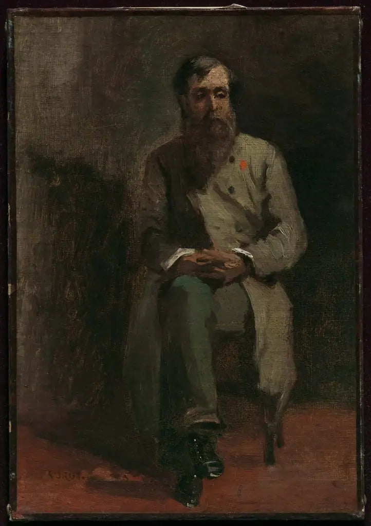 Retrato de um homem - Jean-Baptiste Camille Corot