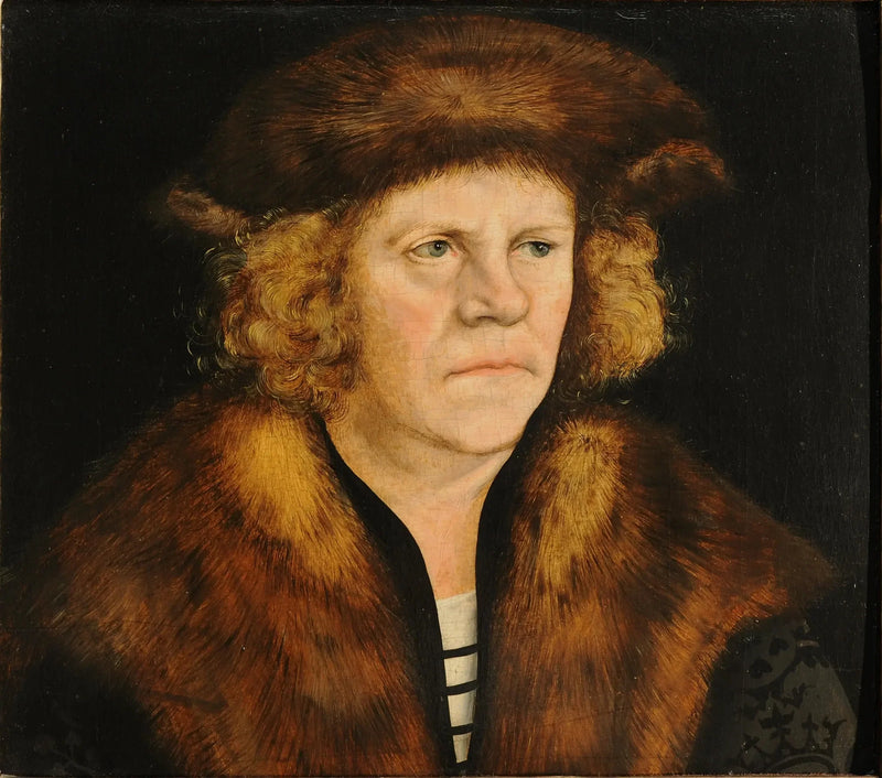 Retrato de um homem usando um boina de pele - Lucas Cranach o Velho