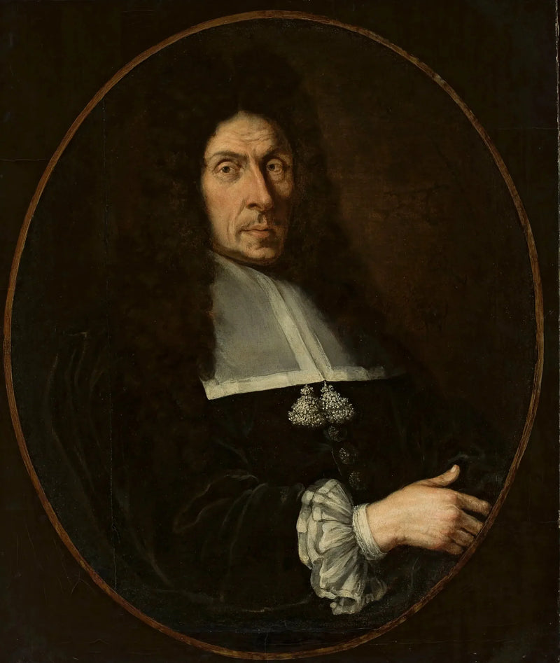 Retrato de um homem usando uma peruca preta - Claude Lefèbvre