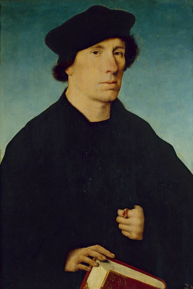 Portrait d'un homme sans barbe - Joos van Cleve image 1 reproduction de peinture à l’huile