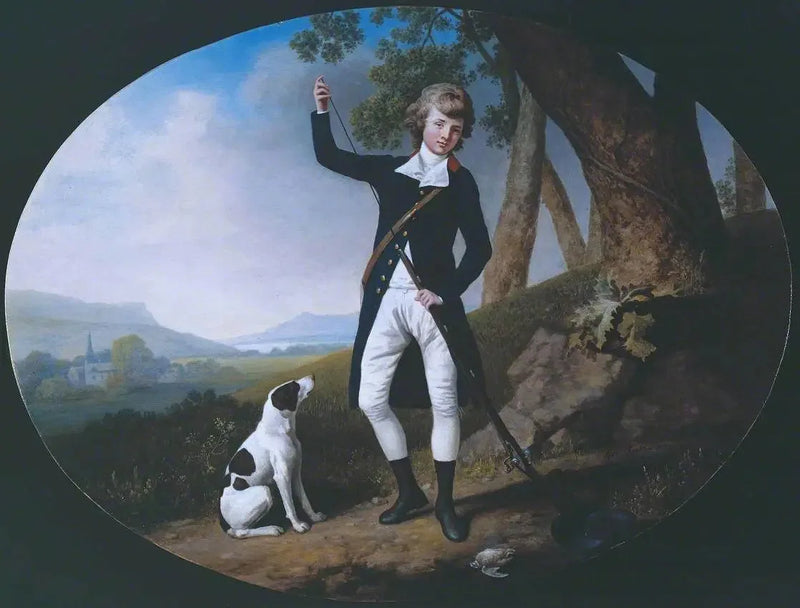 Retrato de um jovem cavalheiro atirando - George Stubbs