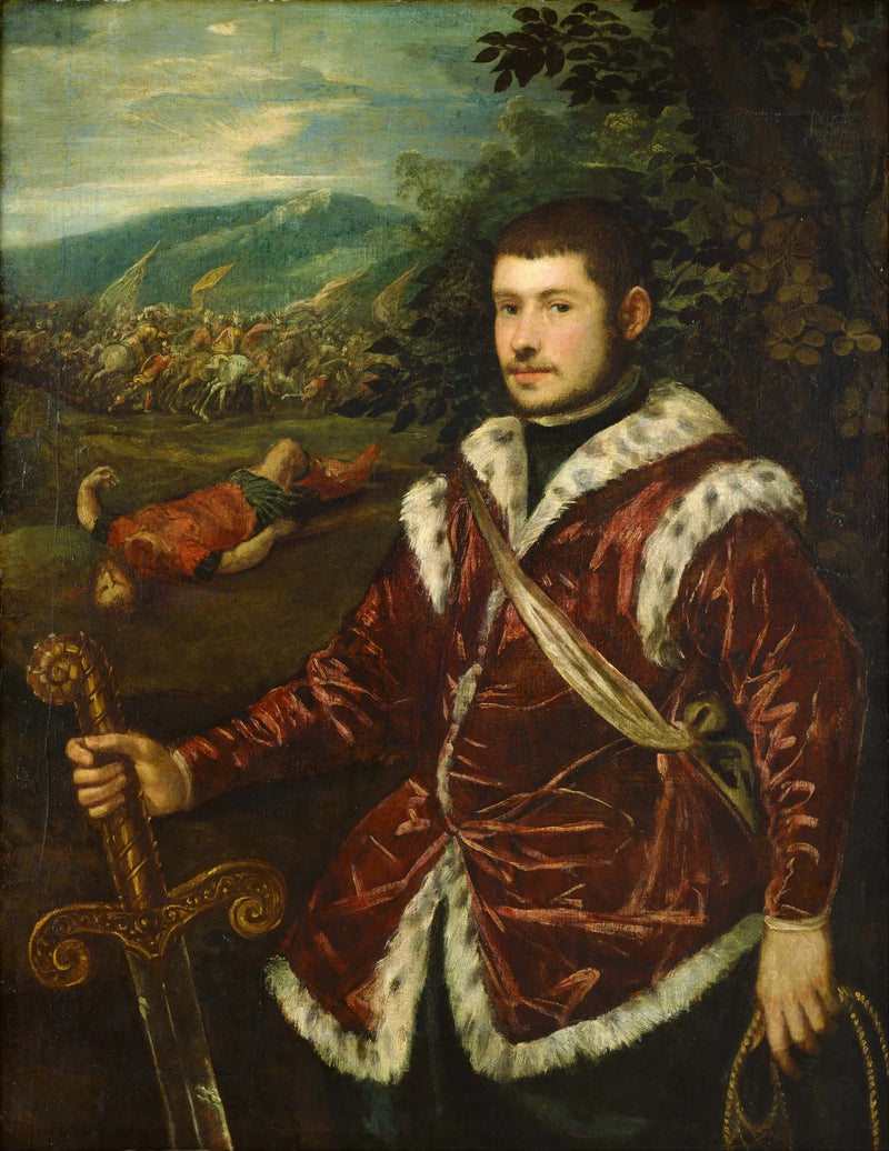 Retrato de um jovem em David - Jacopo Tintoretto