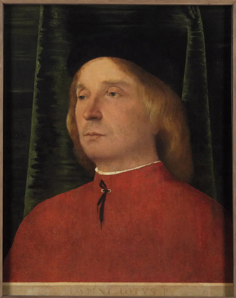 Retrato de um jovem com roupa vermelha - Lorenzo Lotto