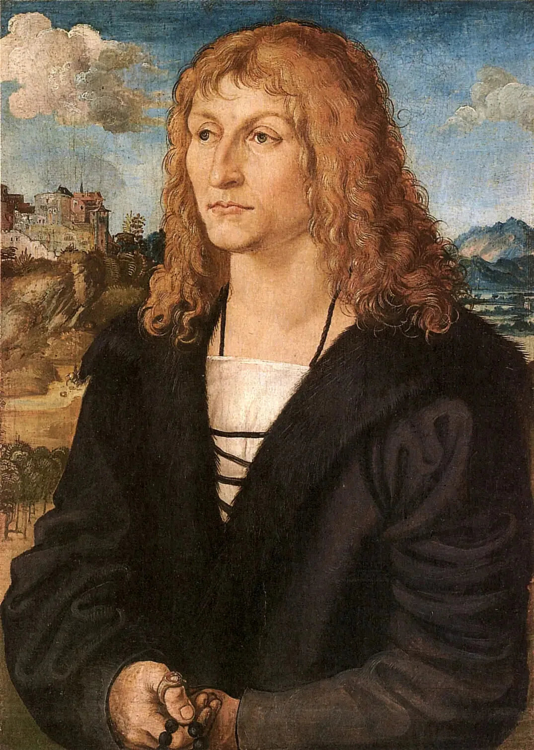 Portrait d'un jeune homme rasé de près - Lucas Cranach the Elder image 1 reproduction d’œuvre d’art à l’huile