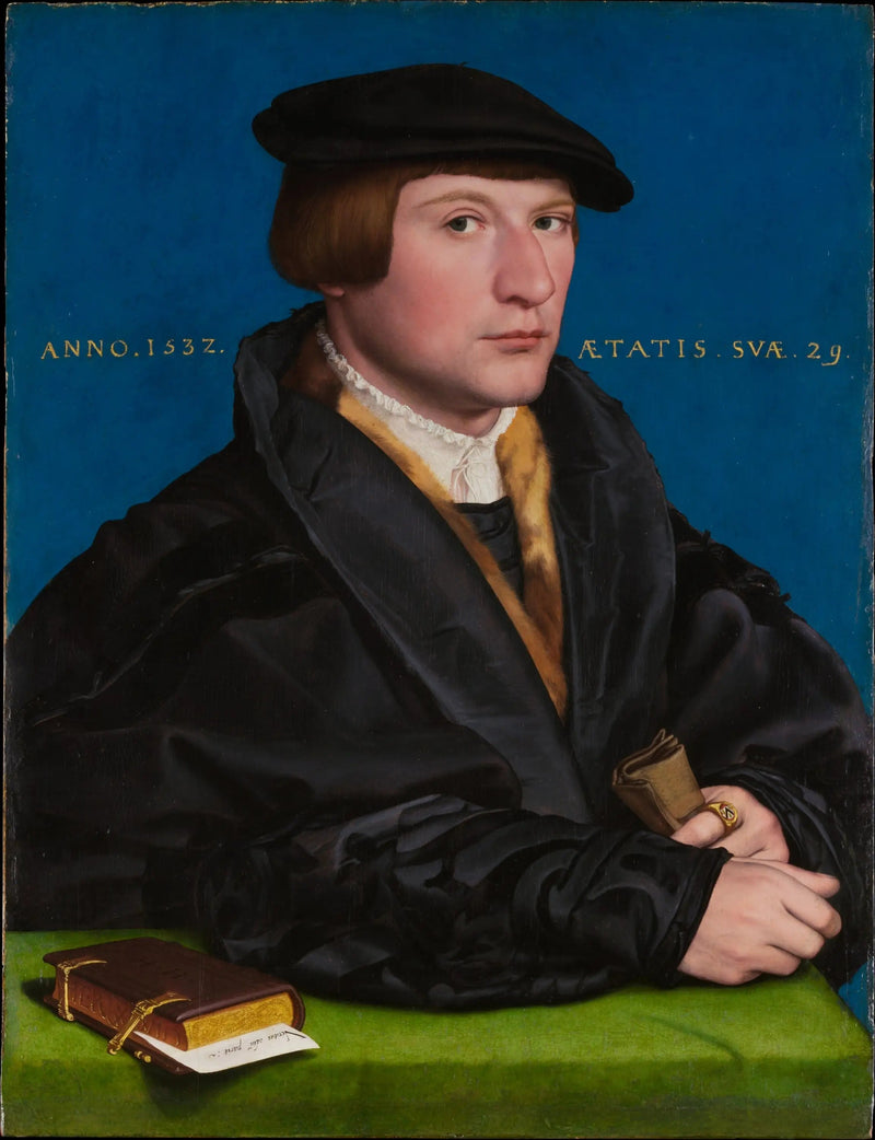 Retrato de um membro da família Wedigh, provavelmente Hermann Wedigh (falecido em 1560) - Hans Holbein, o Jovem