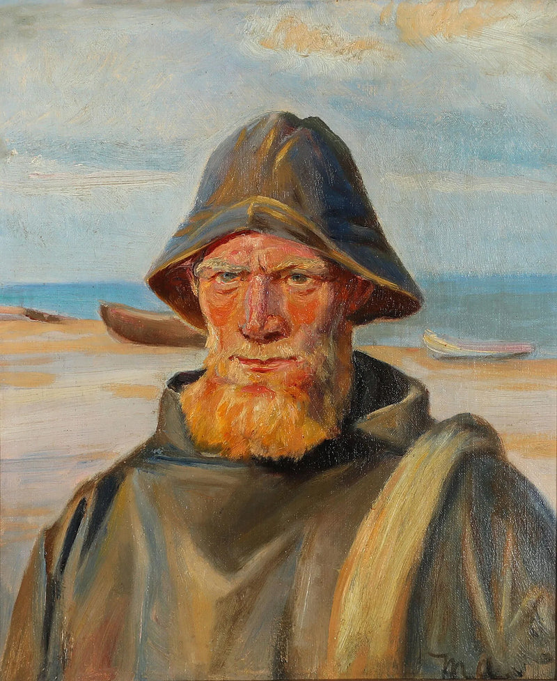 Retrato de um pescador - Michael Peter Ancher