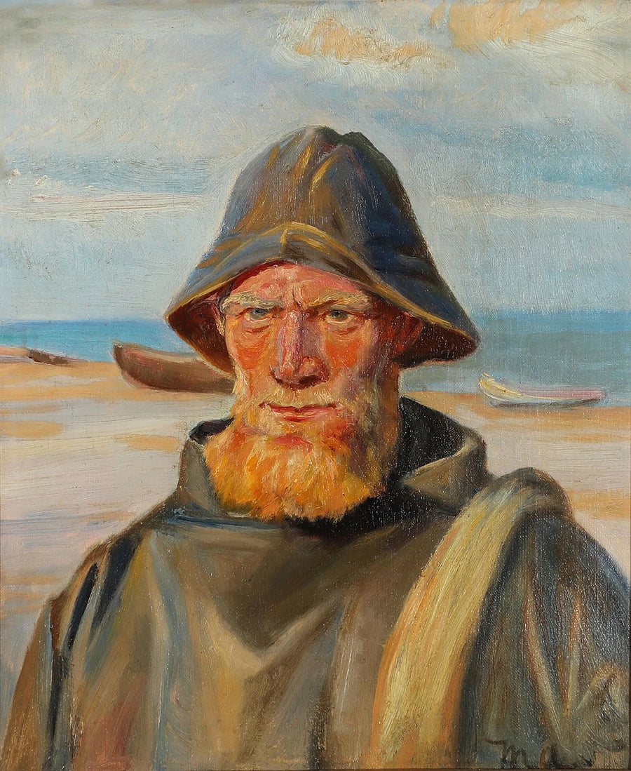 Retrato de um pescador - Michael Peter Ancher
