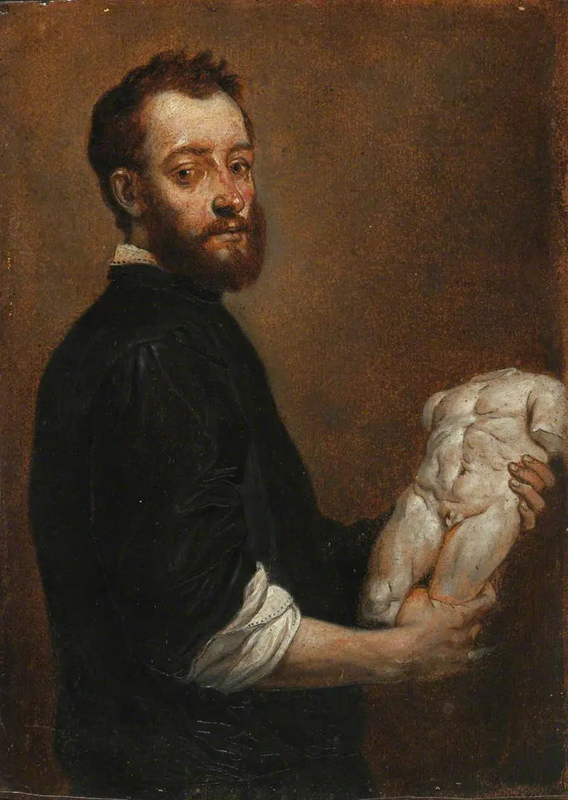 Retrato de um escultor (Allesandro Vittoria) (baseado em Giovanni Battista Moroni) - David Teniers o Jovem