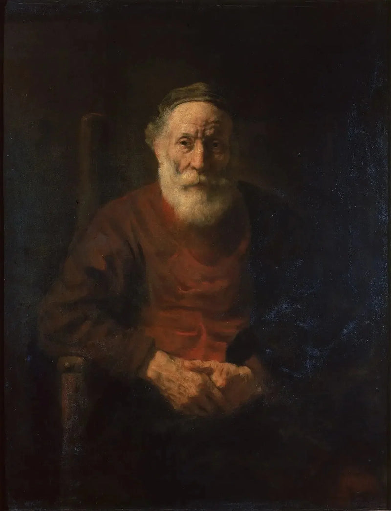Retrato de um velho em vermelho por Rembrandt - Rembrandt