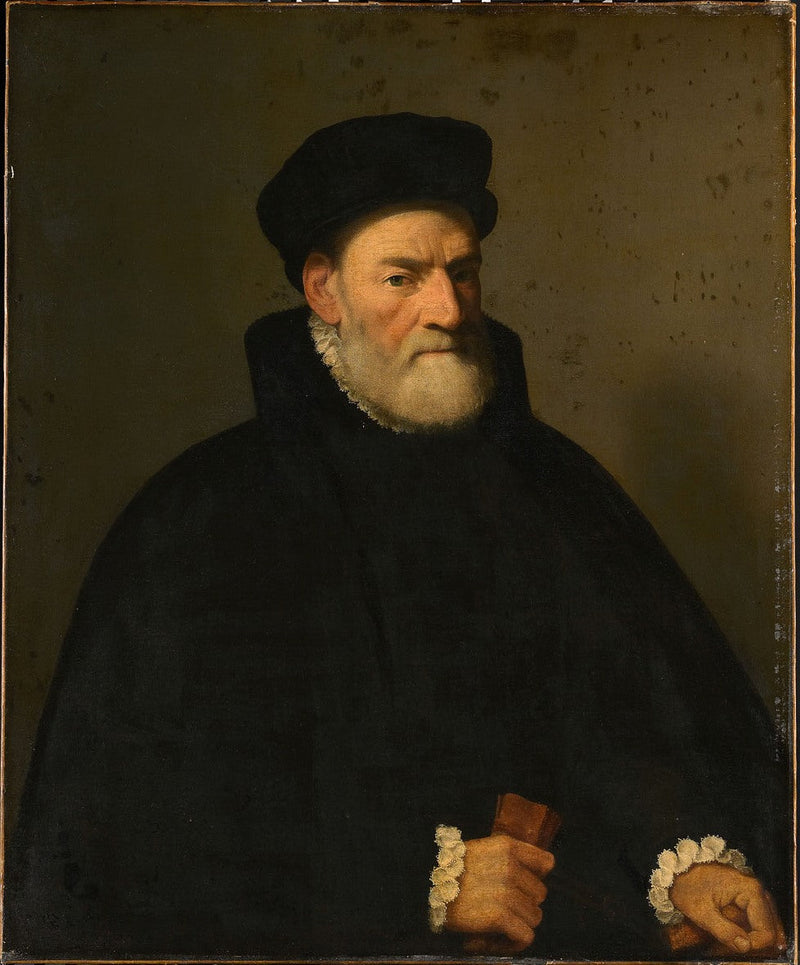 Retrato de um homem idoso, provavelmente Vercellino Olivazzi, senador de Bérgamo - Giovanni Battista Moroni