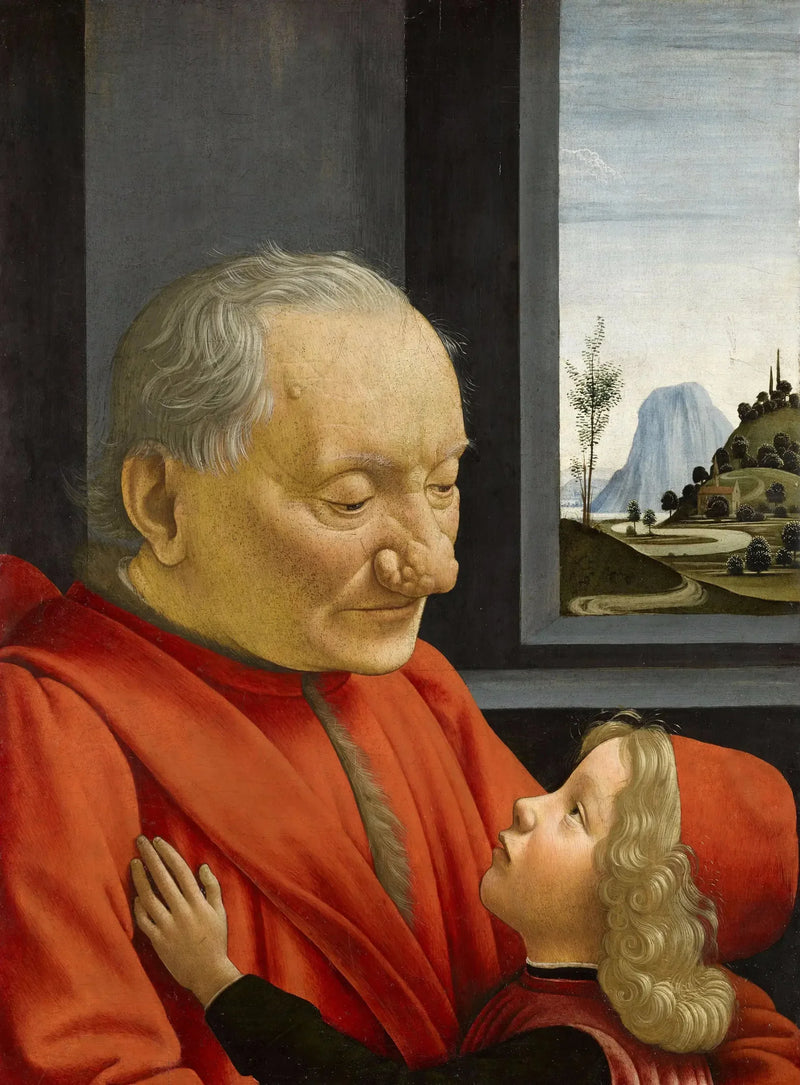 Retrato de um idoso e de um jovem rapaz - Domenico Ghirlandaio