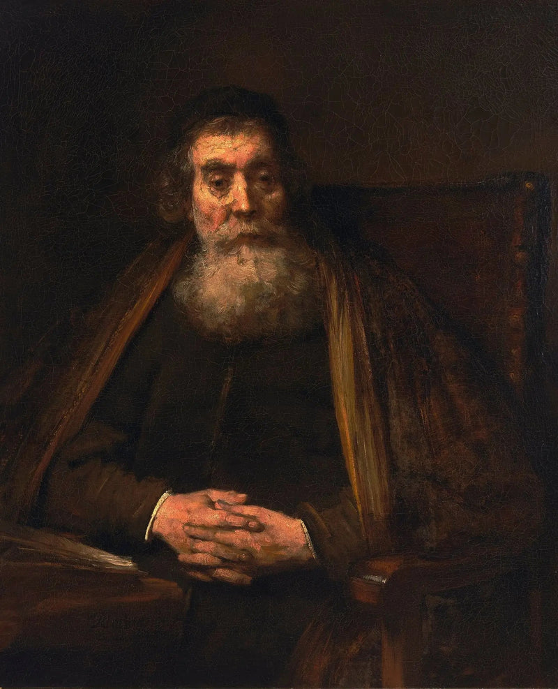 Retrato de um velho (sem dúvida o pedagogo, Jan Amos Komensky conhecido como Comenius) - Rembrandt
