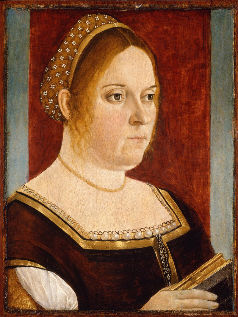 Retrato de uma dama com um livro - Vittore Carpaccio