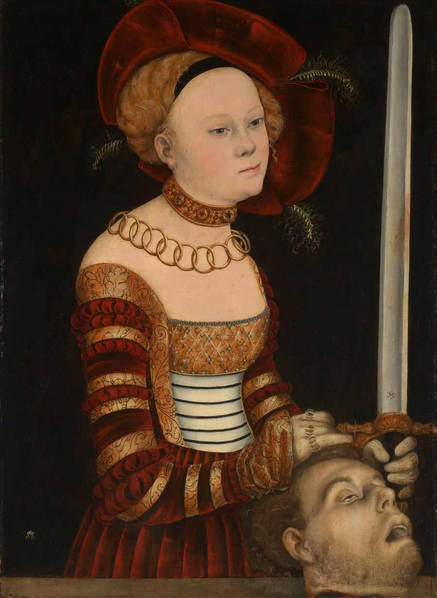 Retrato de uma dama da corte da Saxônia como Judith com a cabeça de Holofernes - Lucas Cranach, o Velho