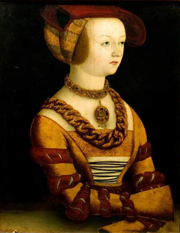 Retrato de uma dama com traje por volta de 1530 - Lucas Cranach, o Velho