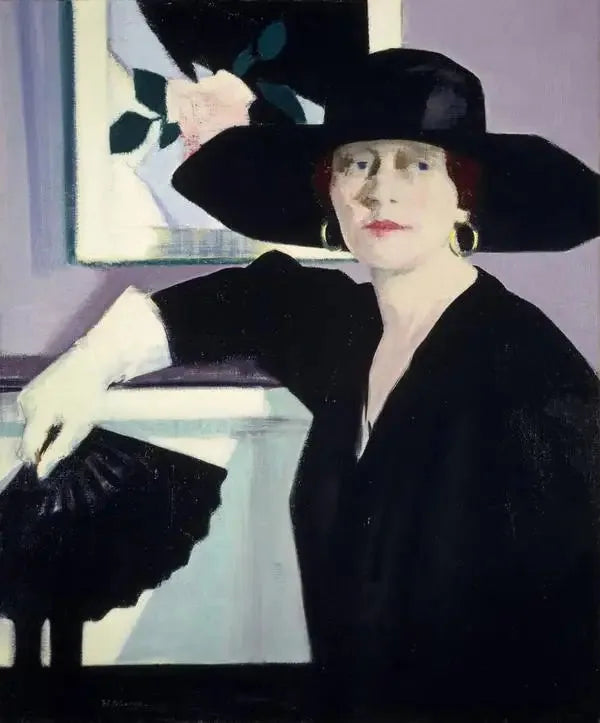 Retrato de uma dama de preto - Francis Cadell