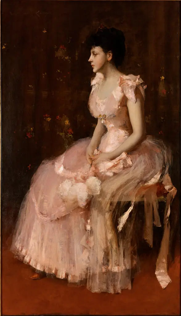 Retrato de uma dama de rosa - William Merritt Chase