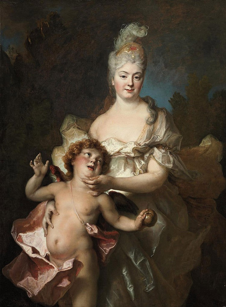 Portrait d'une dame en Vénus, probablement Mlle Duclos - Nicolas de Largillière
