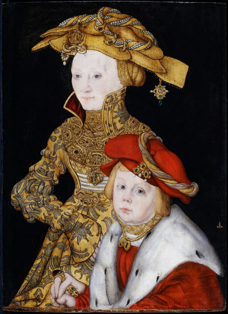 Retrato de uma dama e de seu filho - Lucas Cranach, o Velho
