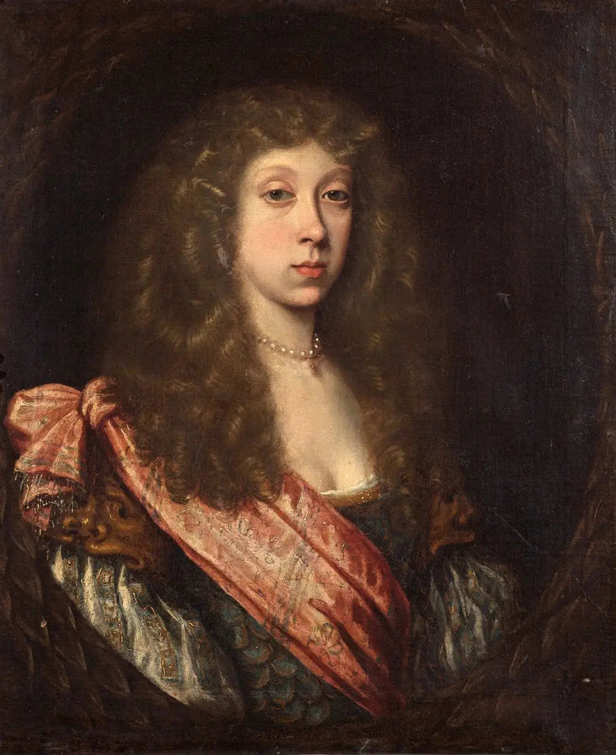 Retrato de uma dama desconhecida com traje de máscara - Pierre Mignard