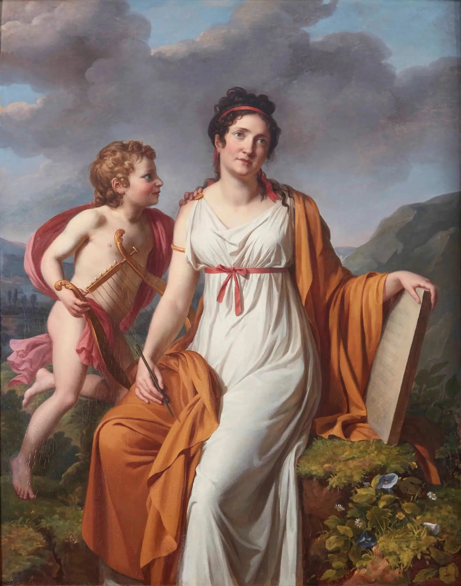 Retrato de uma dama, provavelmente Madame de Reiset d'Arques, em Sappho - Marie-Guillemine Benoist