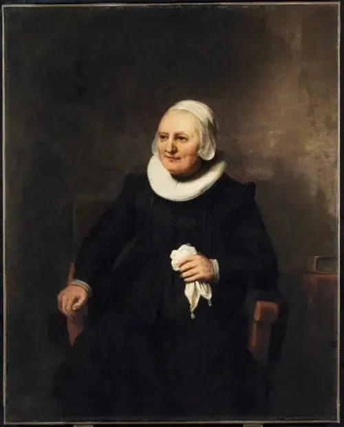 Retrato de uma mulher sentada com um lenço - Rembrandt