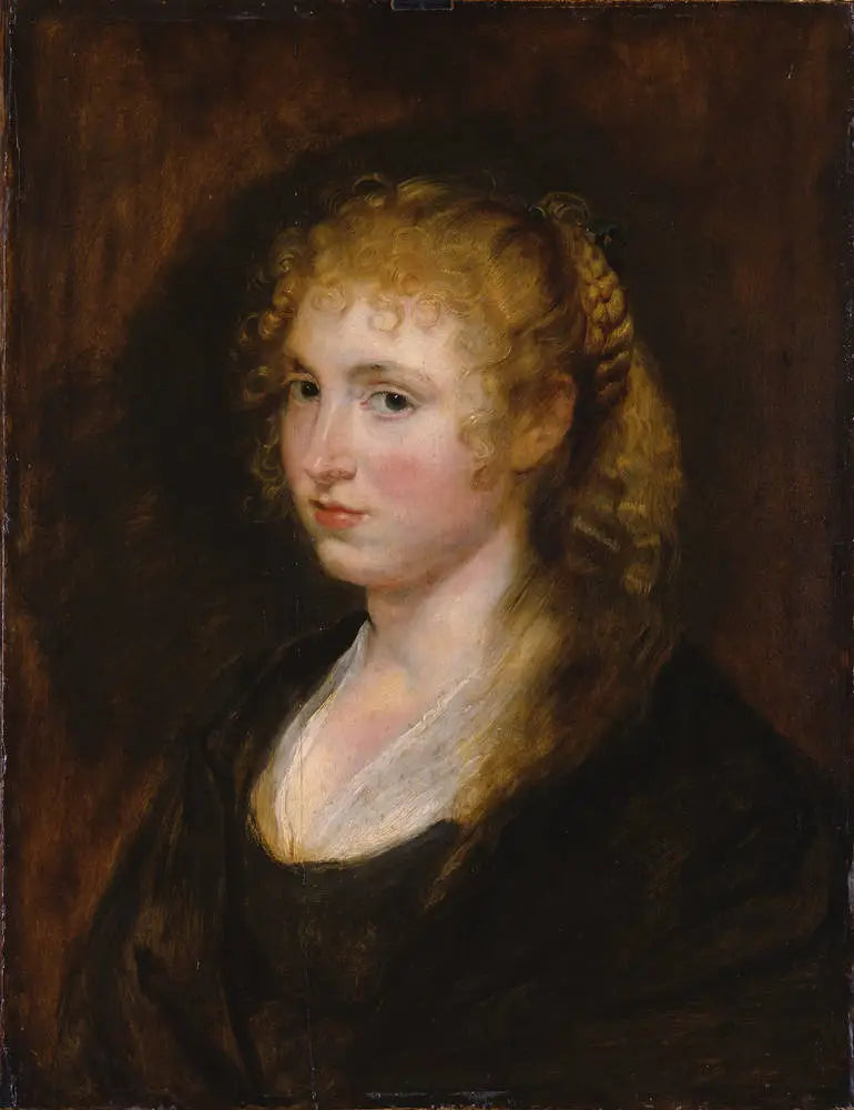 Retrato de uma mulher de cabelos loiros trançados - Peter Paul Rubens