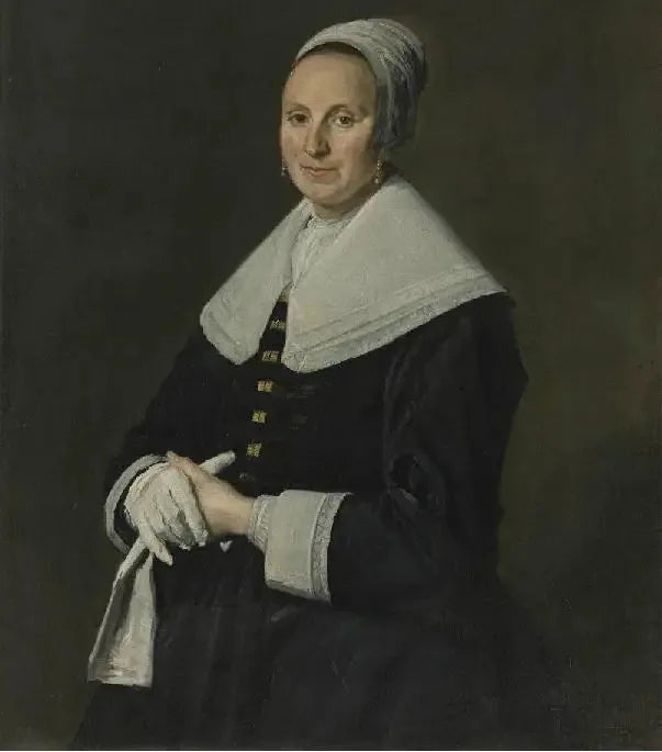 Retrato de uma mulher com luvas - Frans Hals