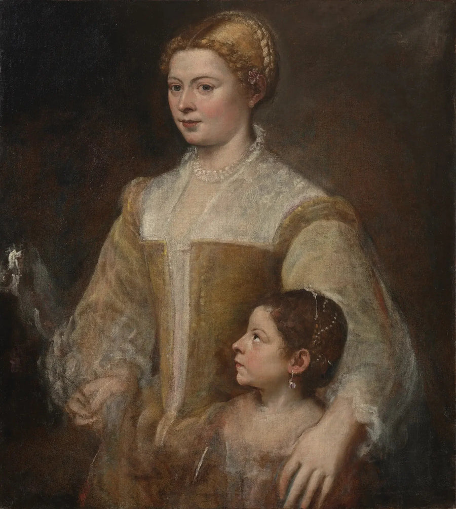 Retrato de uma mulher com uma gentil - Titian