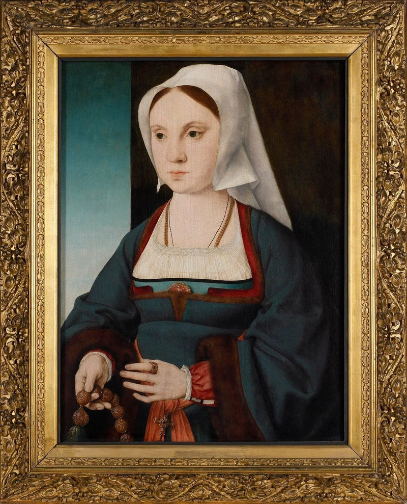Retrato de uma mulher com um rosário - Joos van Cleve