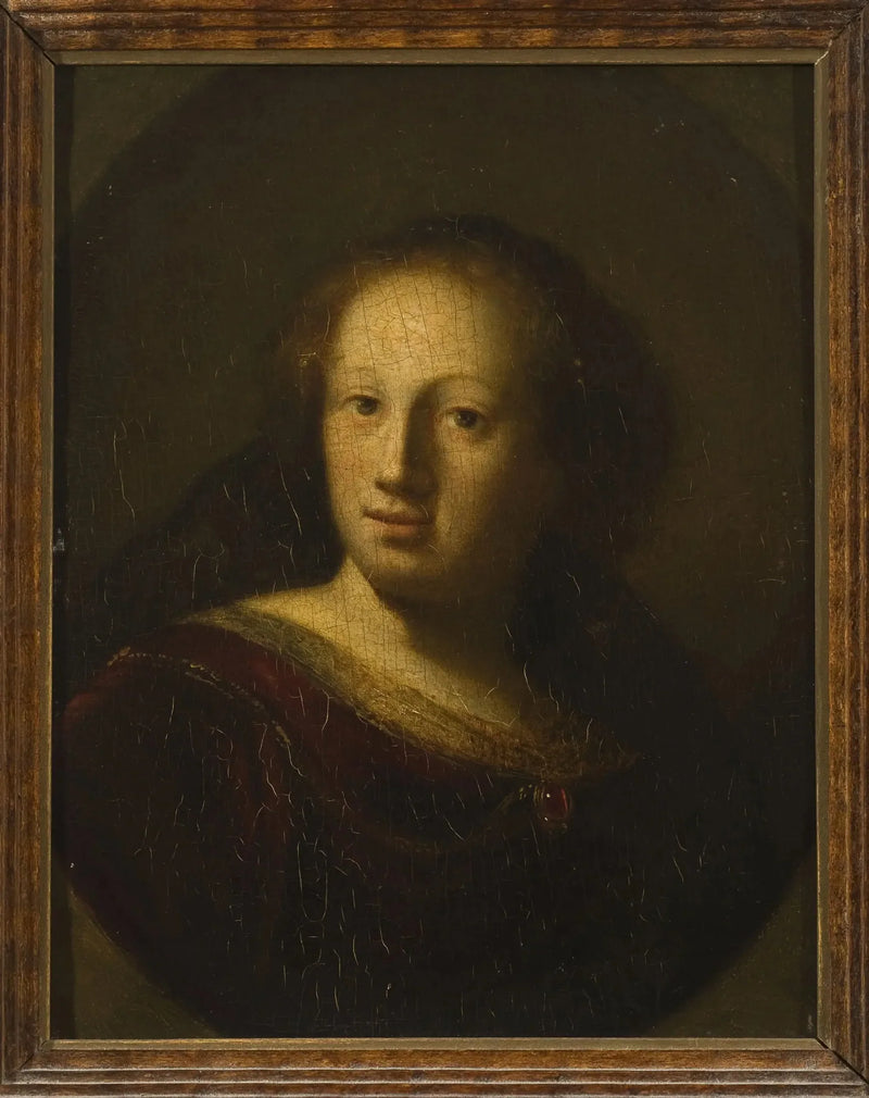 Retrato de uma mulher com um colar de rubi - Rembrandt