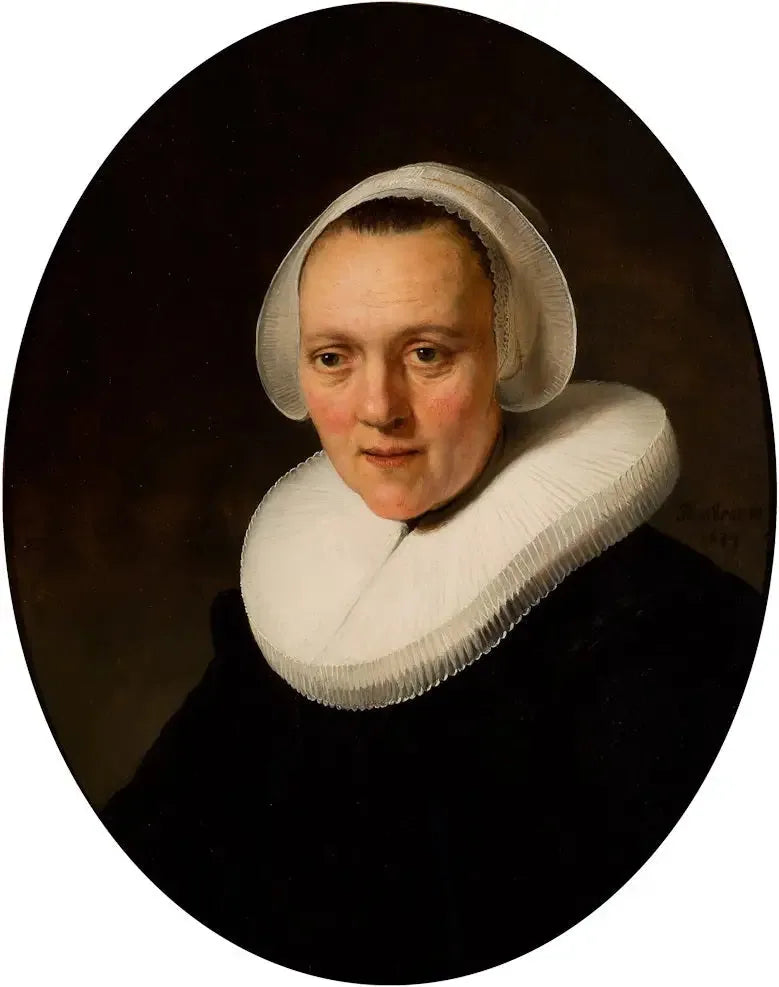 Retrato de uma mulher de 40 anos, talvez Marretje Cornelisdr van Grotewal - Rembrandt