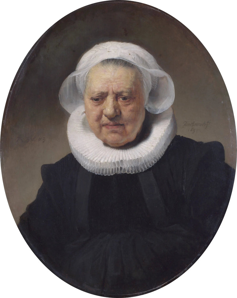 Retrato de uma mulher de 83 anos (talvez Aechje Claesdr, mãe de Dirck Jansz Pesser) - Rembrandt