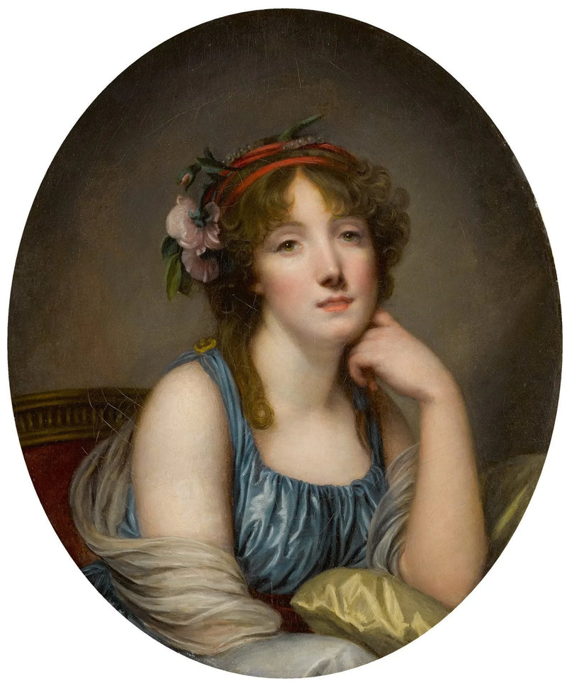 Retrato de uma mulher, conhecida como filha do artista - Jean-Baptiste Greuze