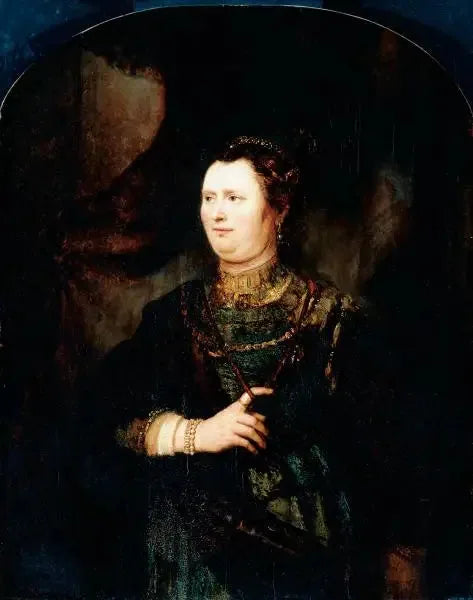 Retrato de uma mulher em traje militar - Rembrandt