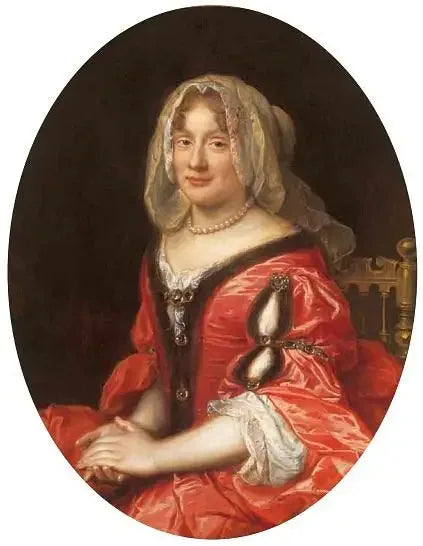 Retrato de uma mulher com traje polonês, muito provavelmente Claudine Françoise Mignot, esposa de Jean Casimir Vasa - Pierre Mignard
