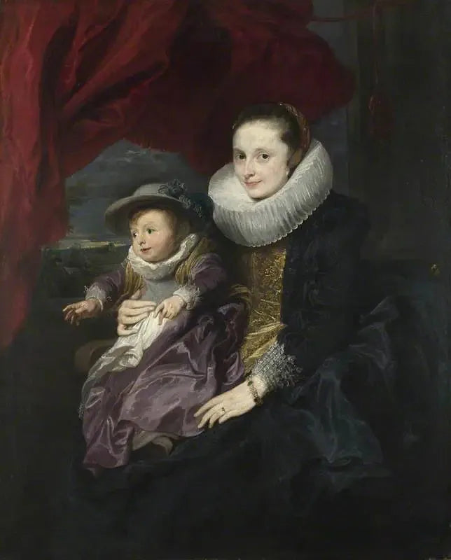 Retrato de uma mulher e de uma criança - Antoine van Dyck
