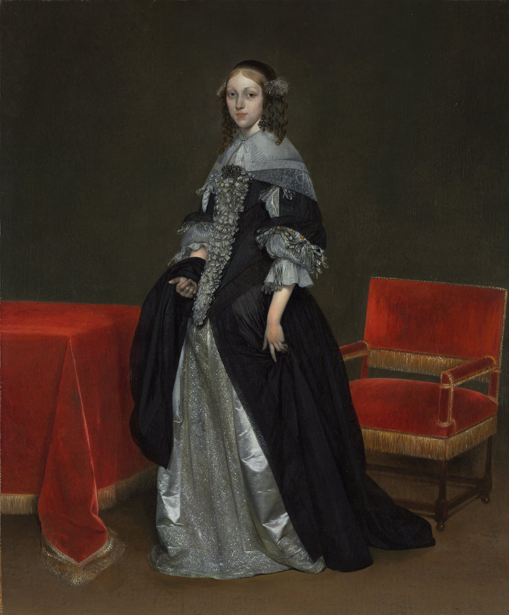 Portrait d'une femme - Gerard ter Borch image 1 copie peinte à la main à l’huile