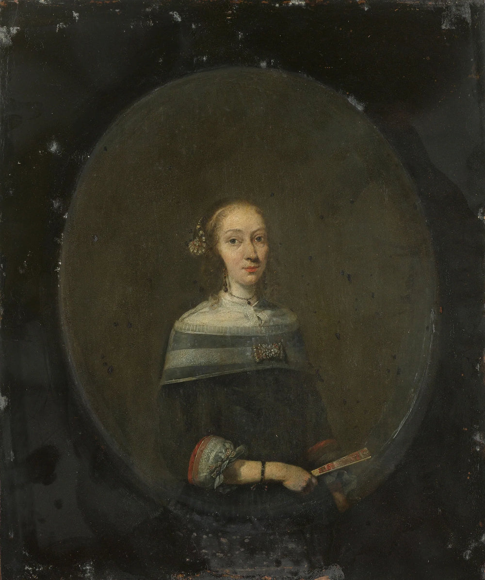 Portrait d'une femme - Gerard ter Borch image 1 copie de tableau peinte à la main