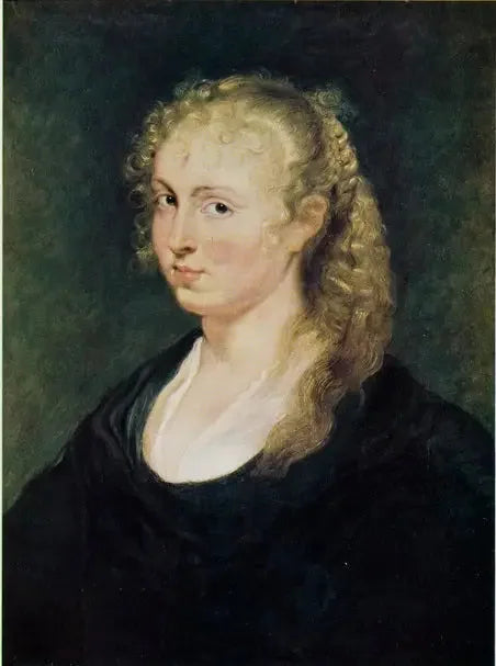 Retrato de uma mulher desconhecida com cabelos loiros trançados - Peter Paul Rubens