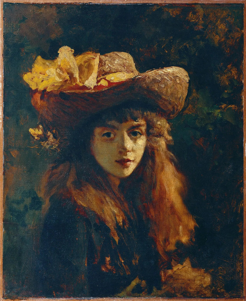 Retrato de uma menina - Gustave Courbet