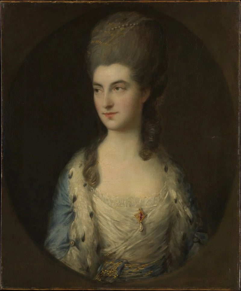 Retrato de uma jovem mulher, conhecida como Miss Sparrow - Thomas Gainsborough